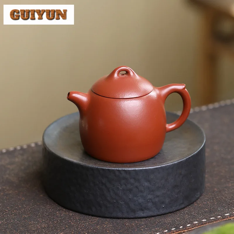 

200 мл креативные чайники из фиолетовой глины Исин ручной работы, горшок Цинь Квань, чайник с необработанной рудой Чжу, грязевой чайник с заварочным устройством, чайный сервиз Цзыша, аксессуары