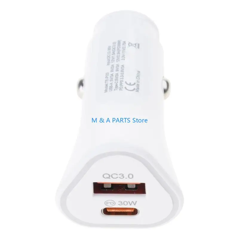 U1JF Intelligent  38W Car Chargers Double  Ports Powerful Vehicle Chargers for Phones  Tablets