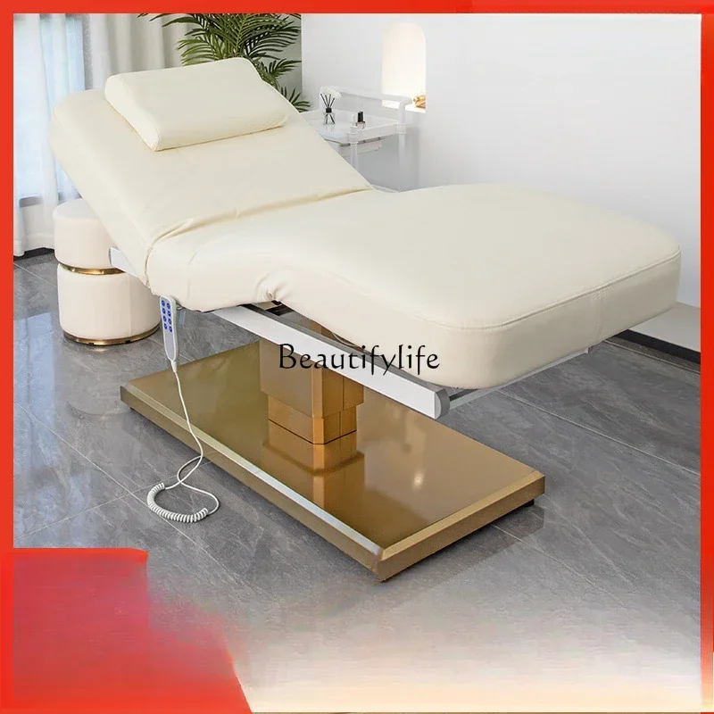 

02Electric beauty bed embroidery lifting physiotherapy massage bed