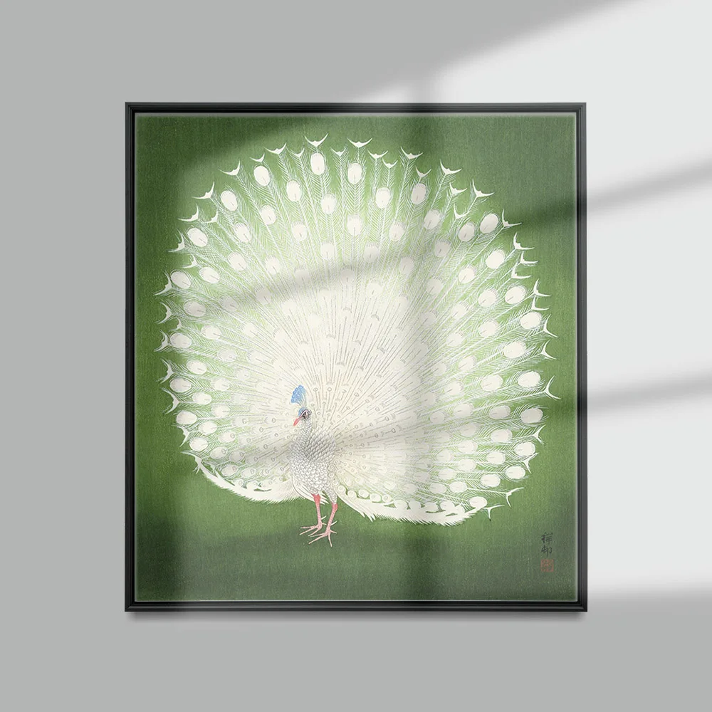 

Ohara Koson Art Print Poster Peacock Wall Picture Animal Portrait Canvas Painting Living Room Bedroom Decor