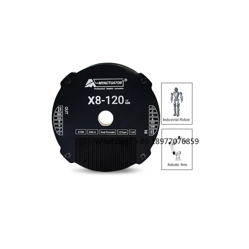 Myactuator Brushless DC Motor RMD-X8-120 EtherCAT Large Torque 120N.M Robot Joint Module Large Hollow Planetary Reduction Torque