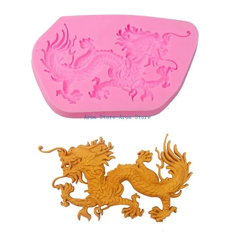 

H3CF Flexible Chinese Dragon Silicone Mold DIY Craft Molds Silicone Chocolate Moulds