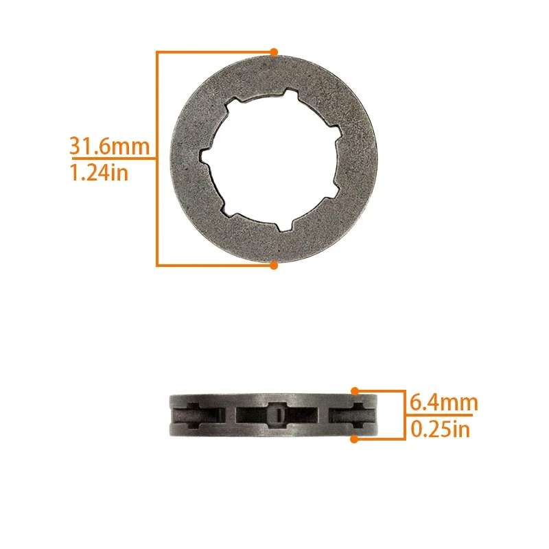 For Oregon Stihl MS270 MS271 MS280 MS290 MS310 MS311 MS390 MS391 4500 5200 5800 45cc 52cc 325-7 0.325 7T Chainsaw Rim Sprocket
