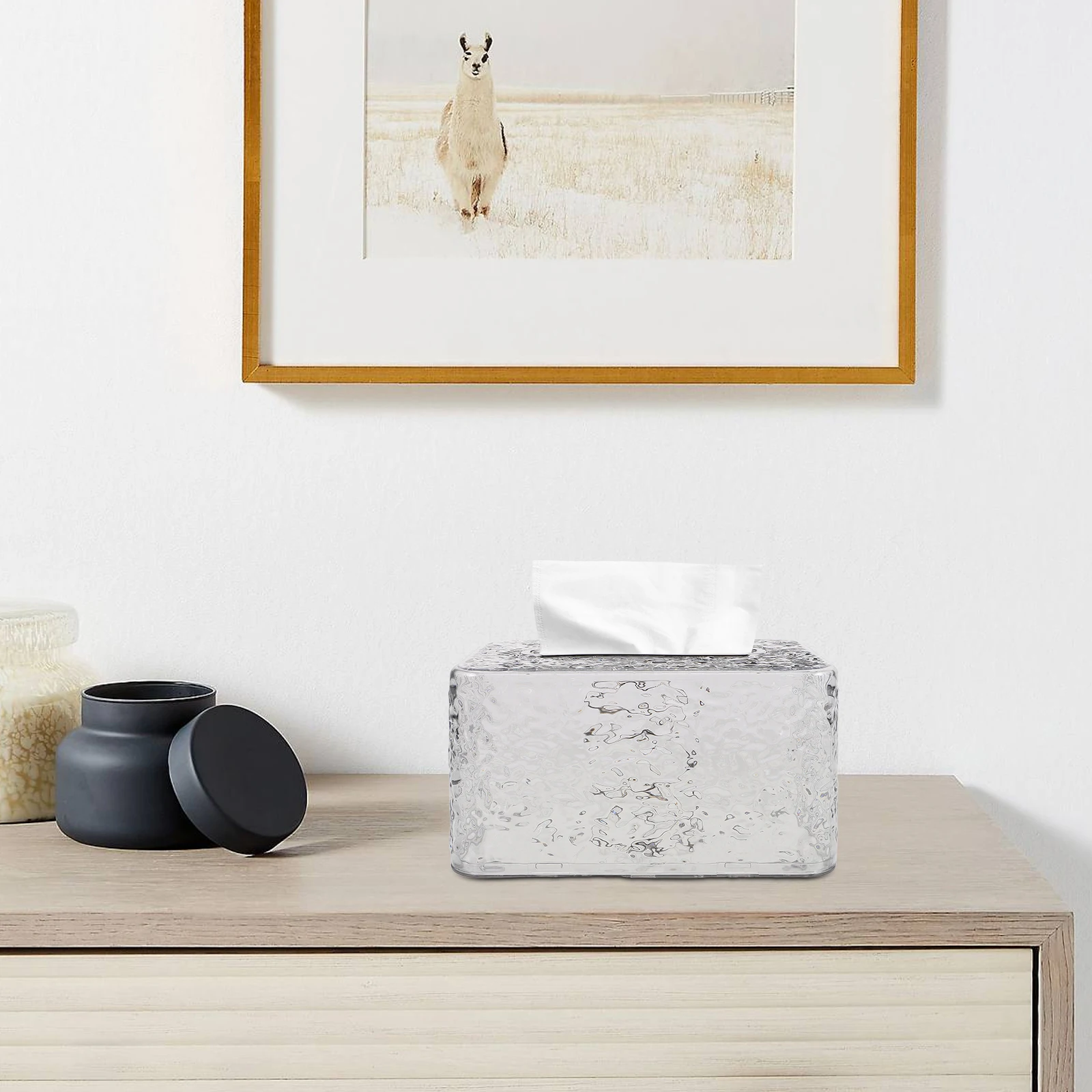 

Tissue Box Bathroom Holder Boxes Facial Napkin Car Table Tissues Storage Bedside Organizer