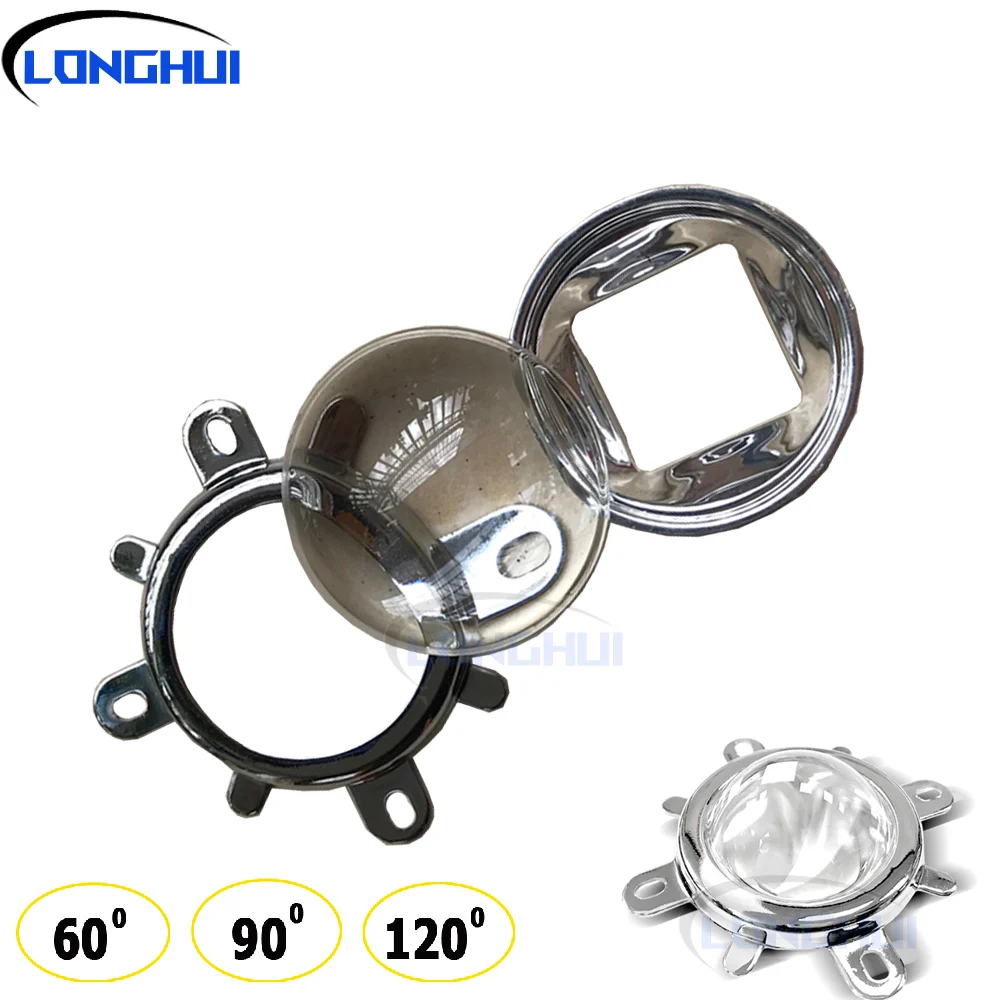 

Стеклянный конденсаторный светодиодный отражатель с фиксированным кронштейном, оптический 60/90/120 градусов для 20 Вт-100 Вт COB, бусины высокой мощности