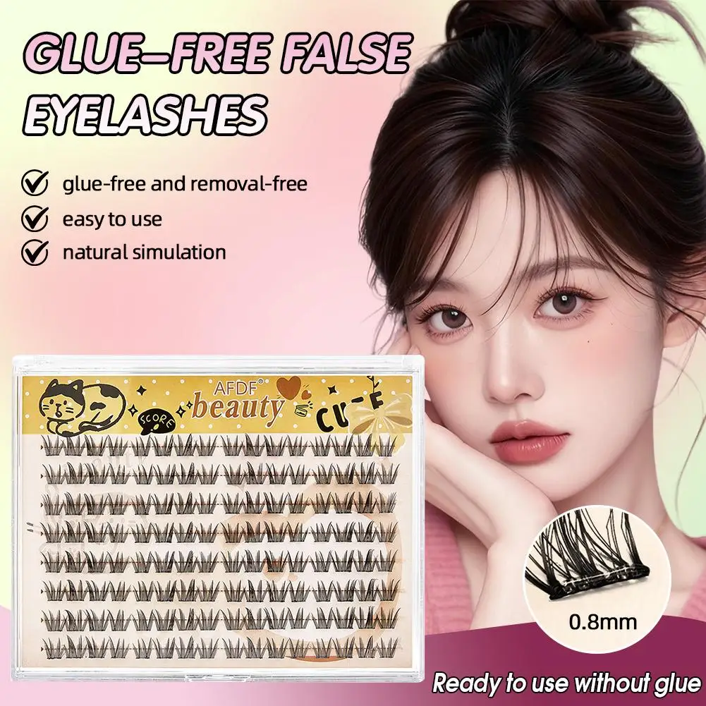 新しい接着剤不要の自己粘着式つけまつげCカールガールグループつけまつげDIYアニメ目まつげエクステンション目を大きくするツール