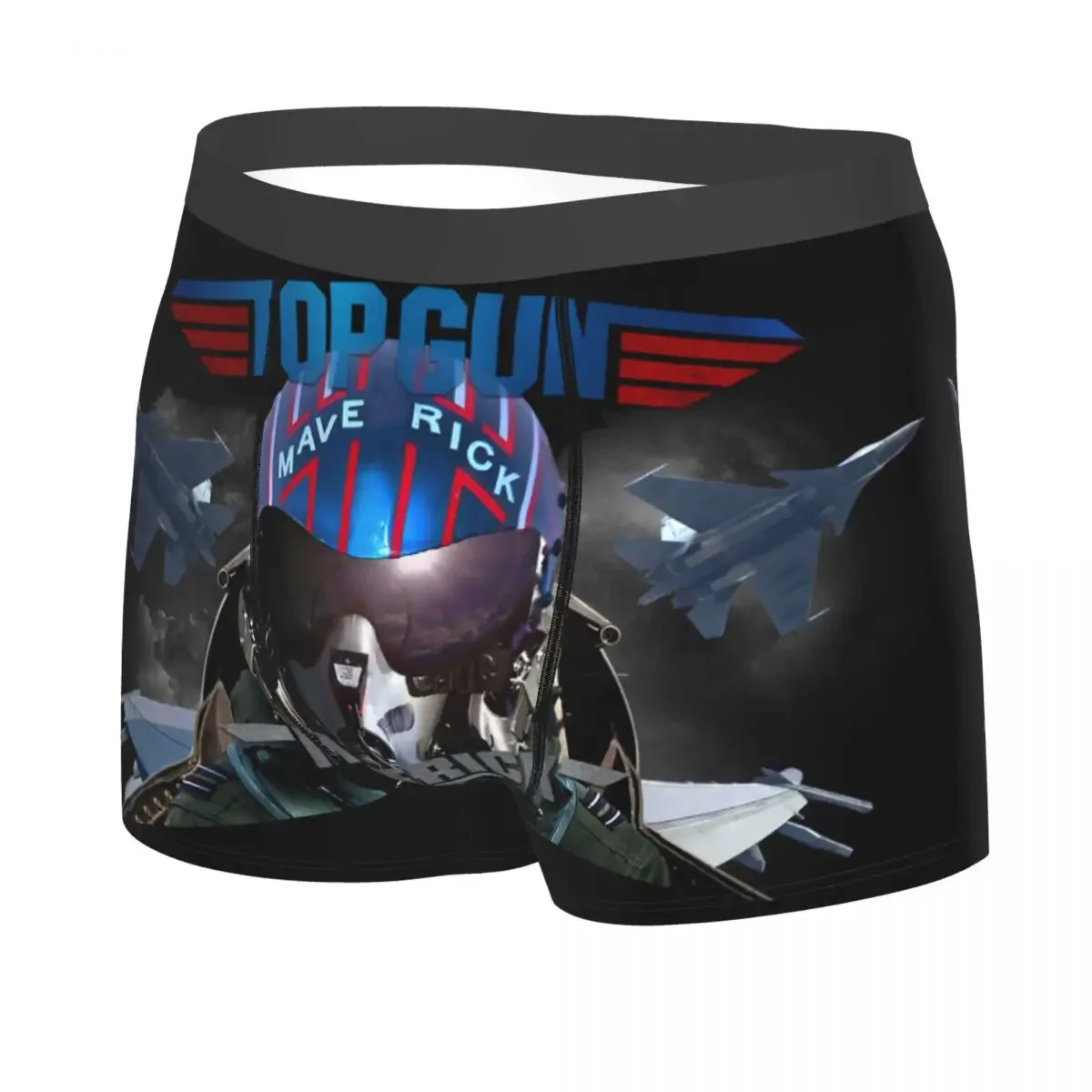 Hot Film Top Gun Maverick Underwear Men Printed Custom Boxer Briefs Shorts Panties Breathable Underpants