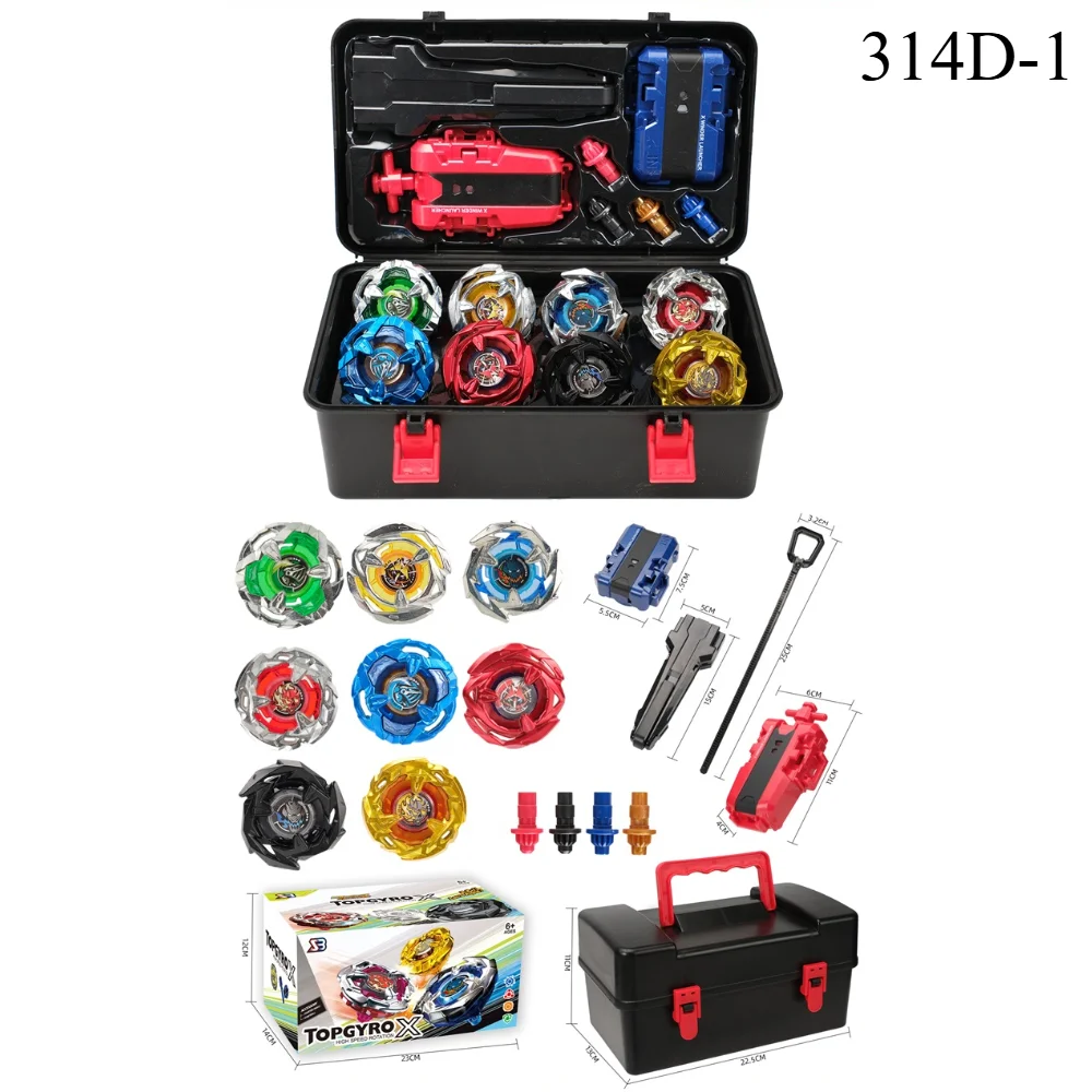 

New Hot BX 314D-1 D-2 D-3 D-4 D-5 D-6 Series Gyro Attack Gyro Set with Two-way Transmitter Combat Gyro Toolbox Children's Gifts.