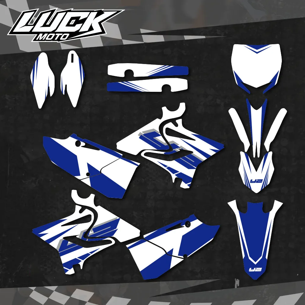 LUCKMOTO FOR YAMAHA YZ125 YZ250 125 YZ 2015 2016 2017 2018 2019 2020 2021 250YZ GRAPHICS Personalised Stickers Motorcycle Decals