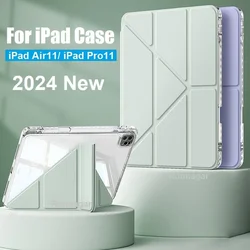 Y-Fold Case For 2026 A19 12th A16 11th Air 11 8 M4 M3 M2 2024 10th Gen 10.2 7 8 9th Pro11 M4 Air4 5 10.9 Air11 13 Pencil Holder