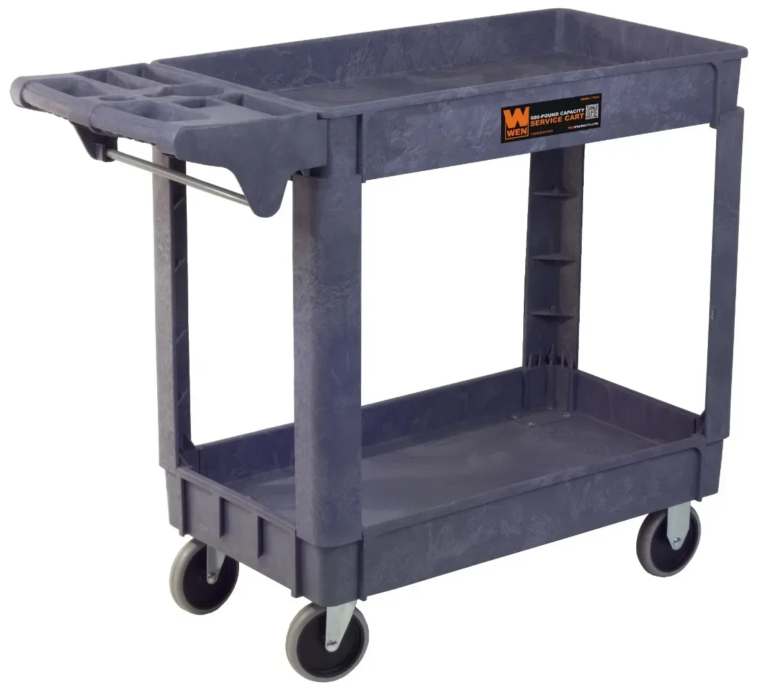 500-Pound Capacity 40 By 17-Inch Rolling Tool Service Utility Cart Features Two Spacious 250-pound Capacity