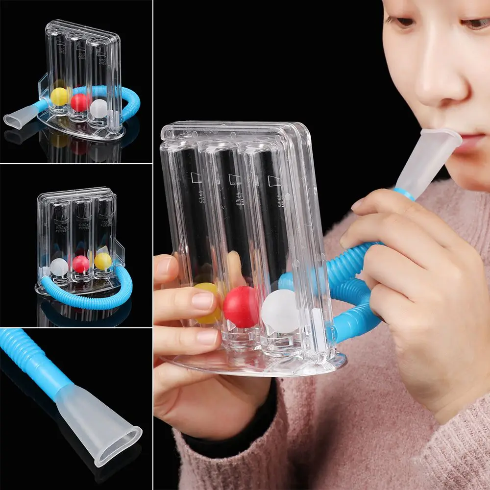 Three-ball Breathing Trainer Mask Incentive Spirometer Lung respiratory Exerciser Measurement System Personal Health Care