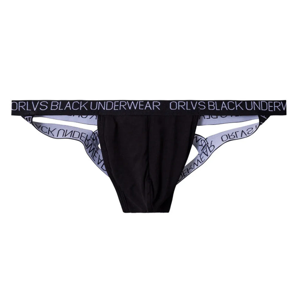 Men's Cross Strap Thong, Sexy Low-Rise T-Back Underwear for Party Open Buttocks U Pouch Jockstrap Gays Erotic String Underpants