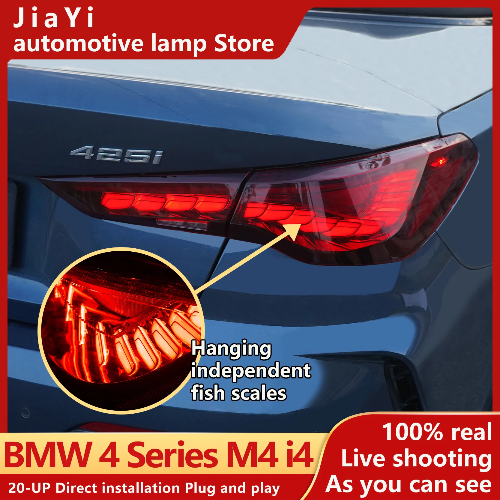 

For 4 Series M4 i4 G22 G23 G82 LED Running Light Sequential Turn Light OLED Tail Light Assembly 425i 430 GTS OLED Tail Light