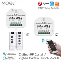 MOES ZigBee 3.0 Smart Curtain Switch Module Motorized Roller Shutter Blinds Motor Tuya Smart Life Alexa Echo Google Home