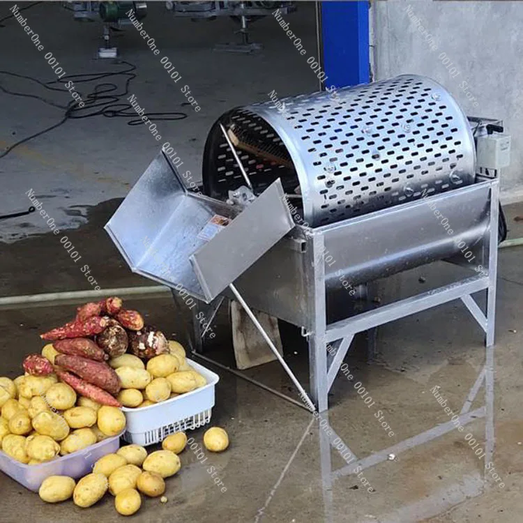 

Household 220v small automatic potato lotus root cleaning machine Commercial potato washing and mud removal machine