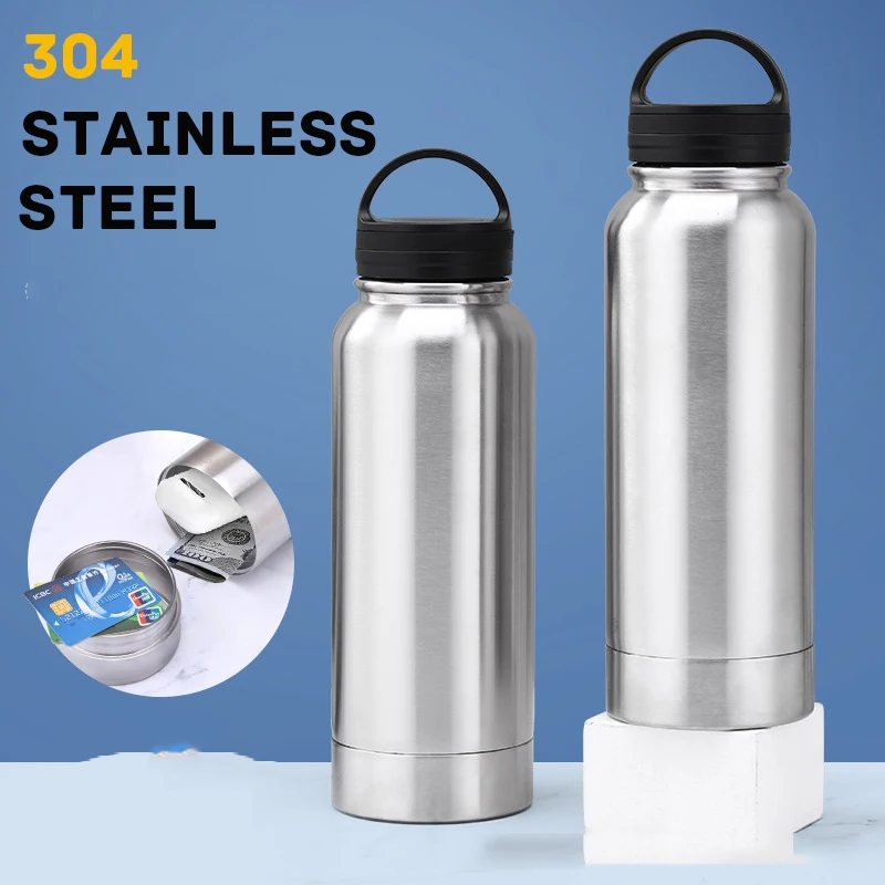 Stainless Steel Space Cup Hiding Credit Card Key Secret Money Compartment Undefined Secret Stash Pill Organizer Vacuum Cup Gift