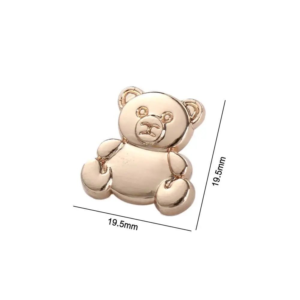 Creative Cute Bear Shape Sewing Gold Animal Style Buttons Button Decor Clothes Accessories DIY