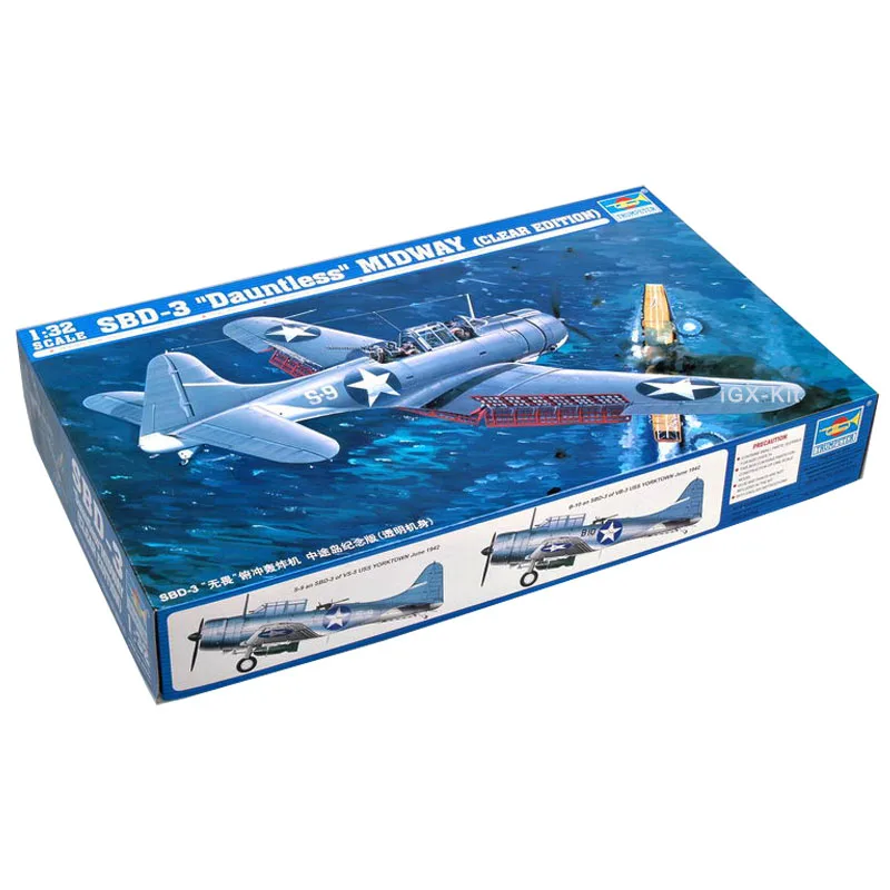 Trumpeter 02244 1/32 US SBD SBD-3 Dauntless Midway Dive Bomber Military Aircraft Plastic Assembly Model Craft Toy Building Kit