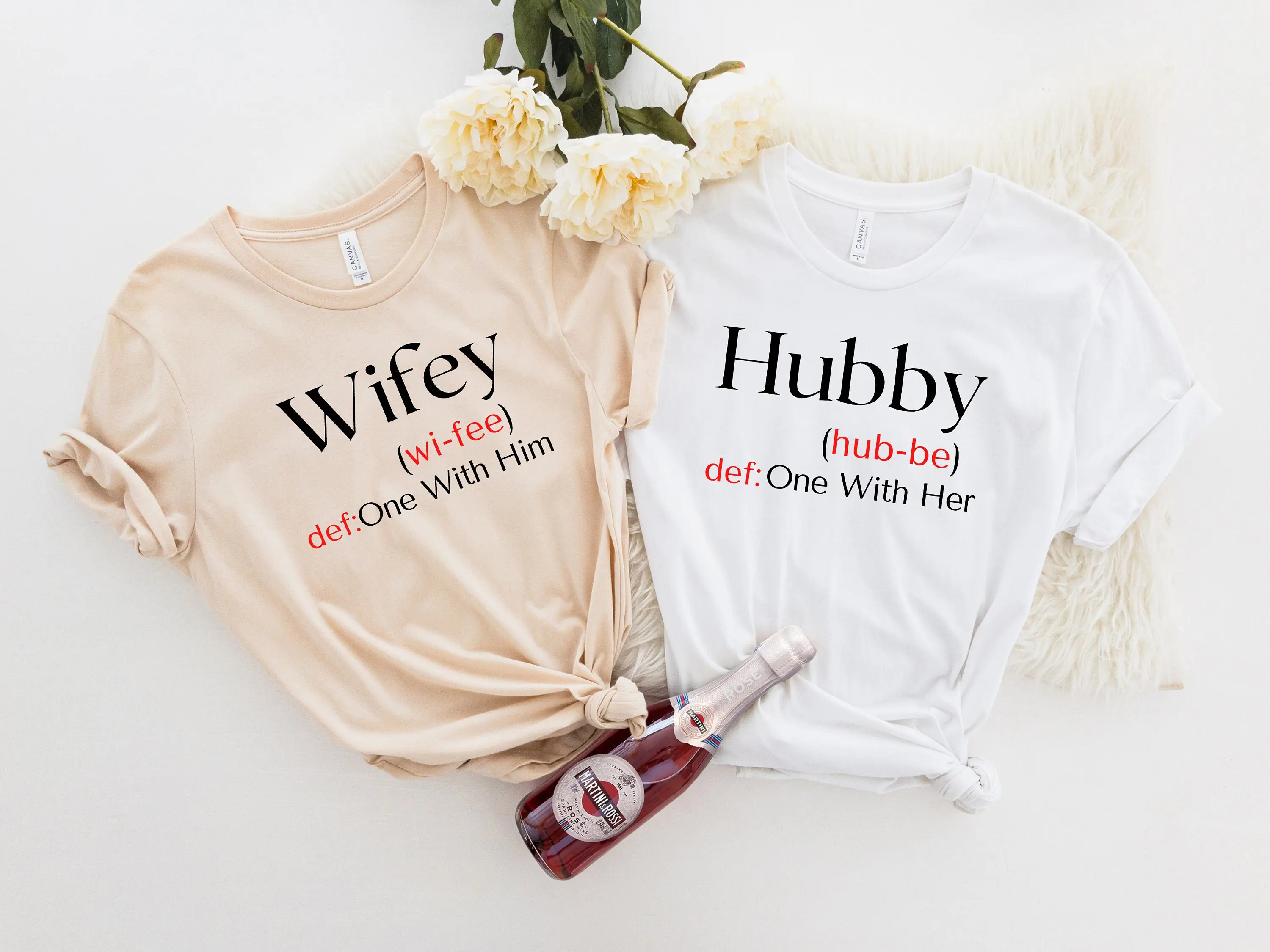 Hubby Wifey T Shirt And Husband Wife Honeymoon Just Married Couples With Dates Wedding