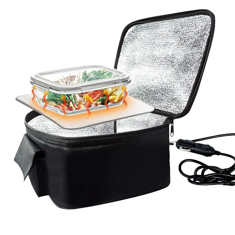 12V Electric Food Heater Box 20L Portable Car Food Warmer Leak-Proof Lunch Heating Insulation Bag Car Electrical Appliances