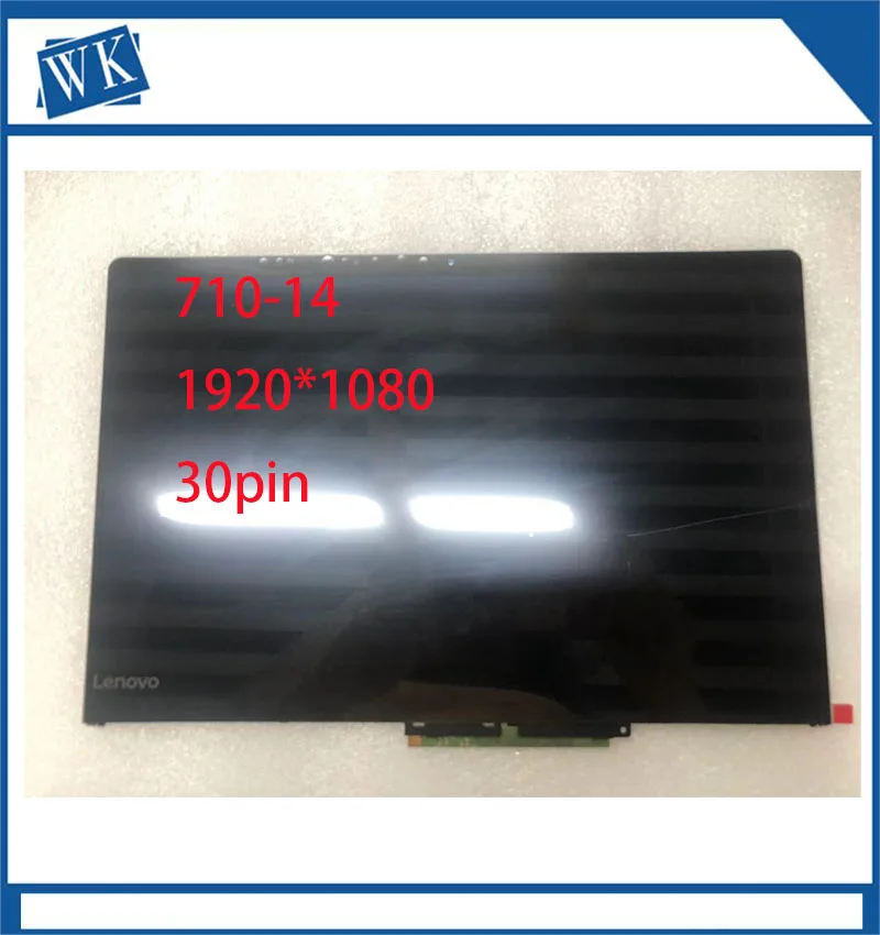 

For Lenovo Yoga 710-14ISK 80TY Laptop LCD Screen Display Touch Glass Panel Digitizer Assembly Replacement + Bezel