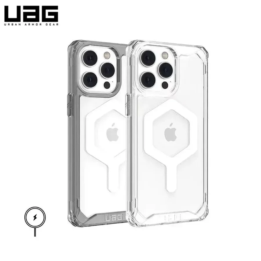 UAG PLYO Clear MagSafe Case for Apple iPhone 14 Plus 13 15 Pro Max Wireless Charging Crystal Silicone Magnetic Protective Cover