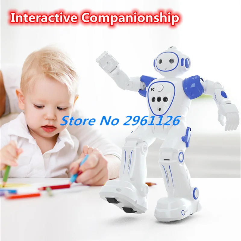 Cruise Function Electric Gesture Sensing Remote Control Robot 2.4G Sing&Dance Auto Demo Smart Program LED Lighting RC Robot Toy