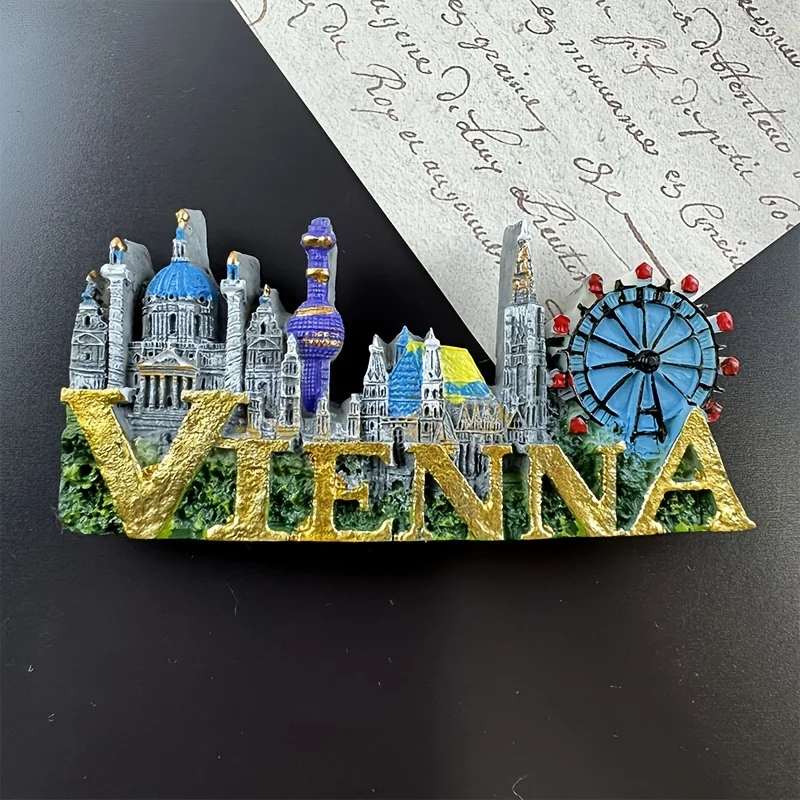 Resin Refrigerator Sticker Nessie Scotland English Bear India Souvenir Magnet Stone Sticker Fridge Sticker