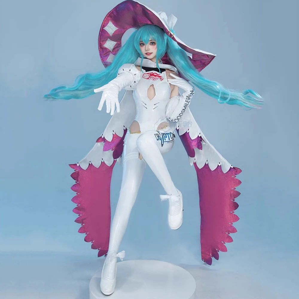 Mikuu-traje de carreras para Cosplay, disfraz de bruja, uniformes de Halloween, monos Sexy, peluca de utilería de arma, 2024 CM, 160