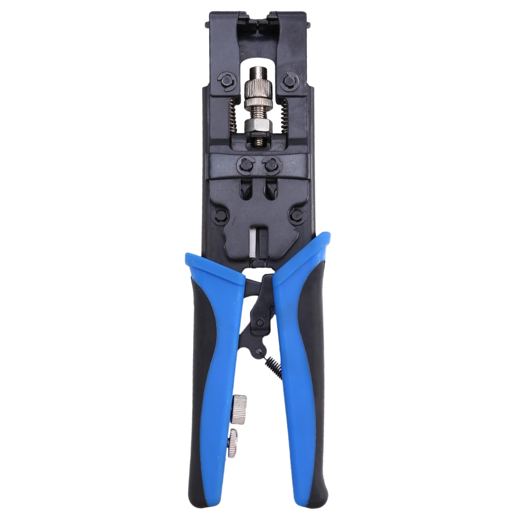 

1pc Durable Coax Compression Crimper Tool BNC/RCA/F Crimp Connector RG59/58/6 Cable Wire Cutter Adjustable Crimping Plier