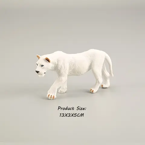 Vilda djurfigurer leksakslejon tiger leopard panter gepard plastmodell leksaker djungeldjur figurer actionfigur barnpresenter 10 best sales djungeldjur - №9