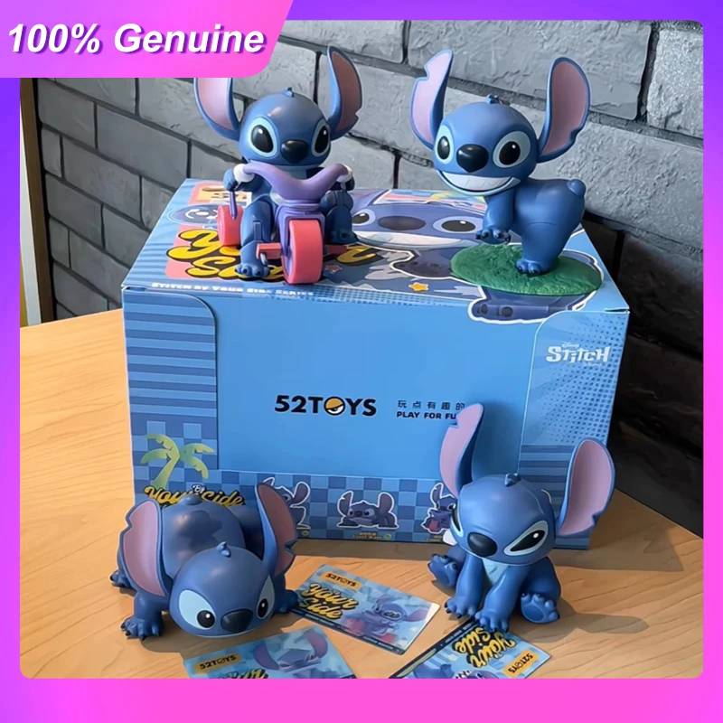 

100%Genuine Disney Stitch By My Side Series Blind Box Stitch Clockwork Movable Doll Handheld Trendy Toys Ornament Birthday Gift
