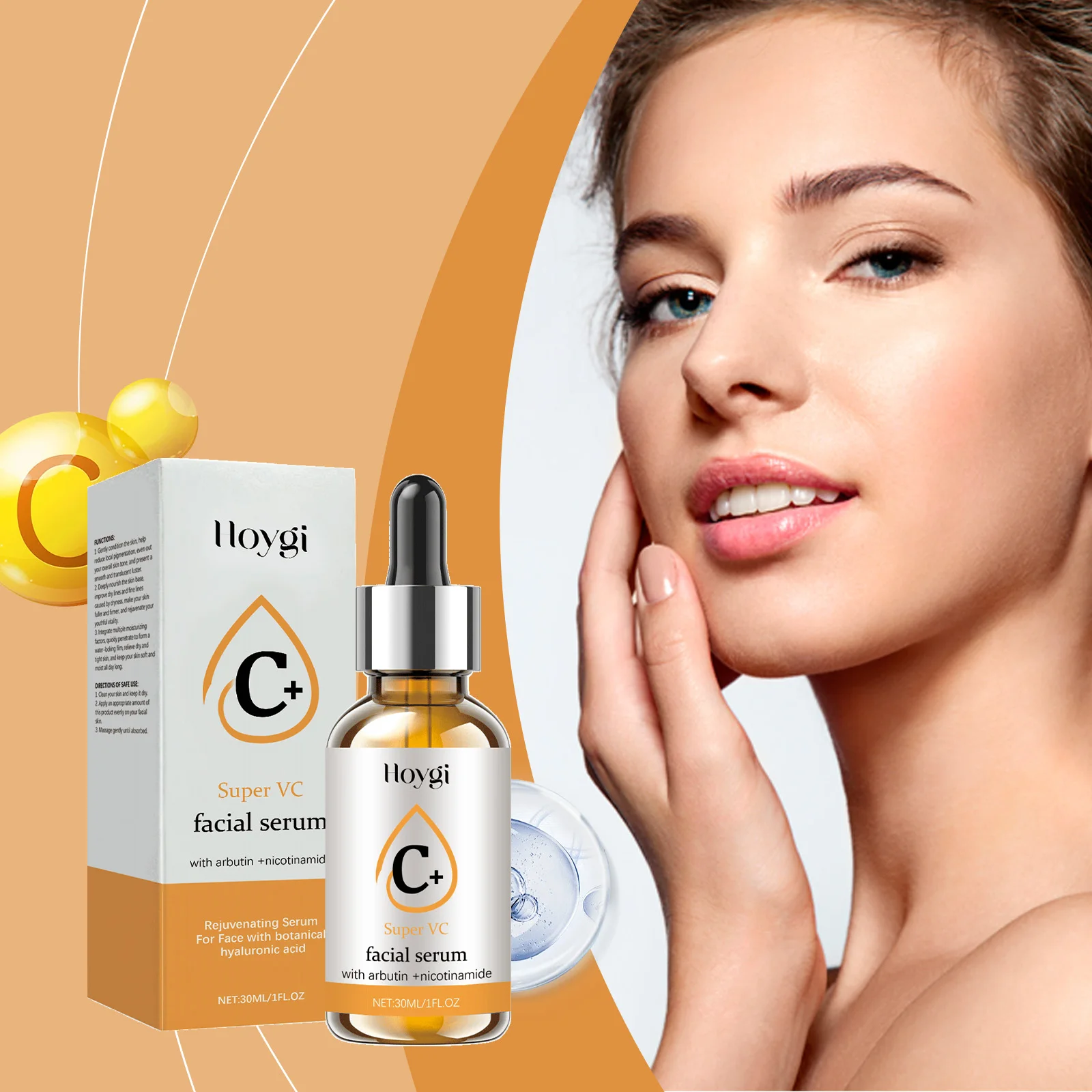 Essência Facial de Vitamina C: Hidratação, Hidratação da Pele Facial, Refinando Poros, Melhorando a Essência da Textura da Pele