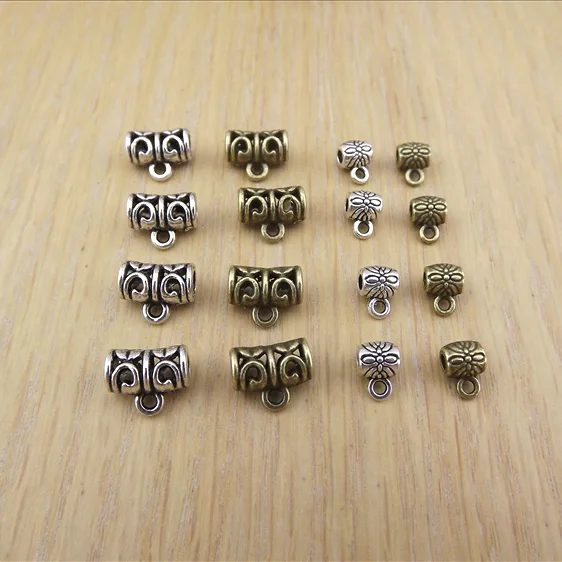 Jewelry finding & components parts Handmade beaded material diy jewelry accessories Tibetan bend pendant drop #JZ229