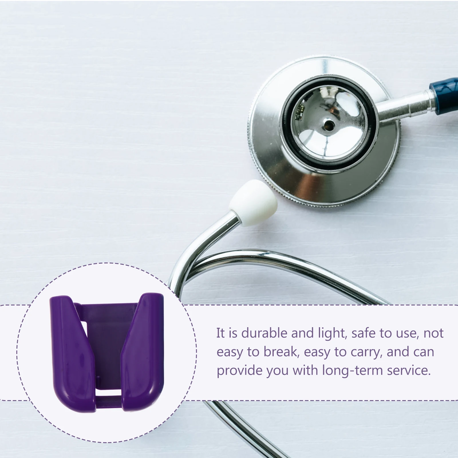 

10 Pcs Belt Clip Stethoscope Retainer Holder for Professionals Abs