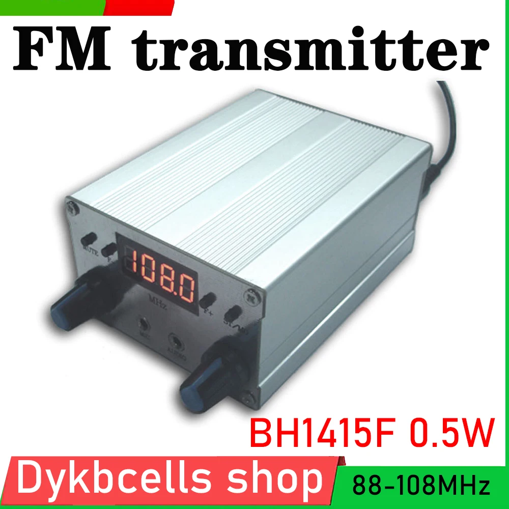 Transmitte fm Led Digital Estéreo Sinal de Áudio ou Microfone fm Radio Transmitter Board w Volume Control 88108mhz Bh1415f 0.5w