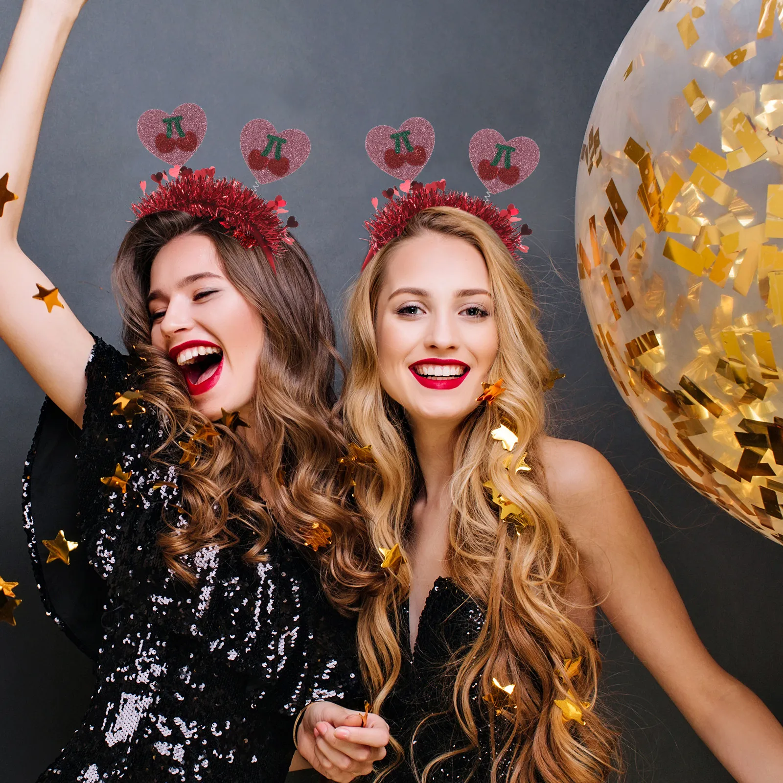 

Набор из 12 легких декоративных повязок на голову в форме сердца для женщин и девочек, романтические, для вечеринок и праздников