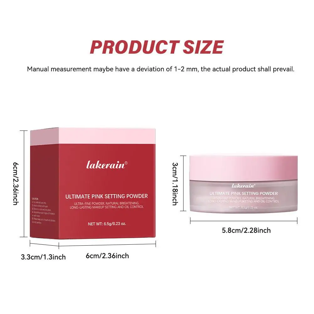 Ultimate Setting Powder Long Lasting Setting Powder Control Fixation Pore Oil Matte Pink Removal Finish Makeup