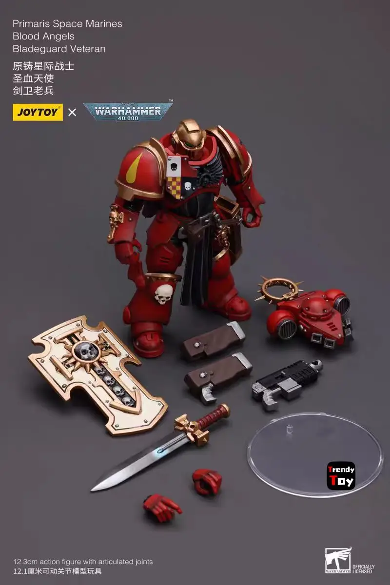 

【JOYTOY】Warhammer 40K Primaris Space Marines Blood Angels Bladequard Veteran 1/18 Action Figure Model