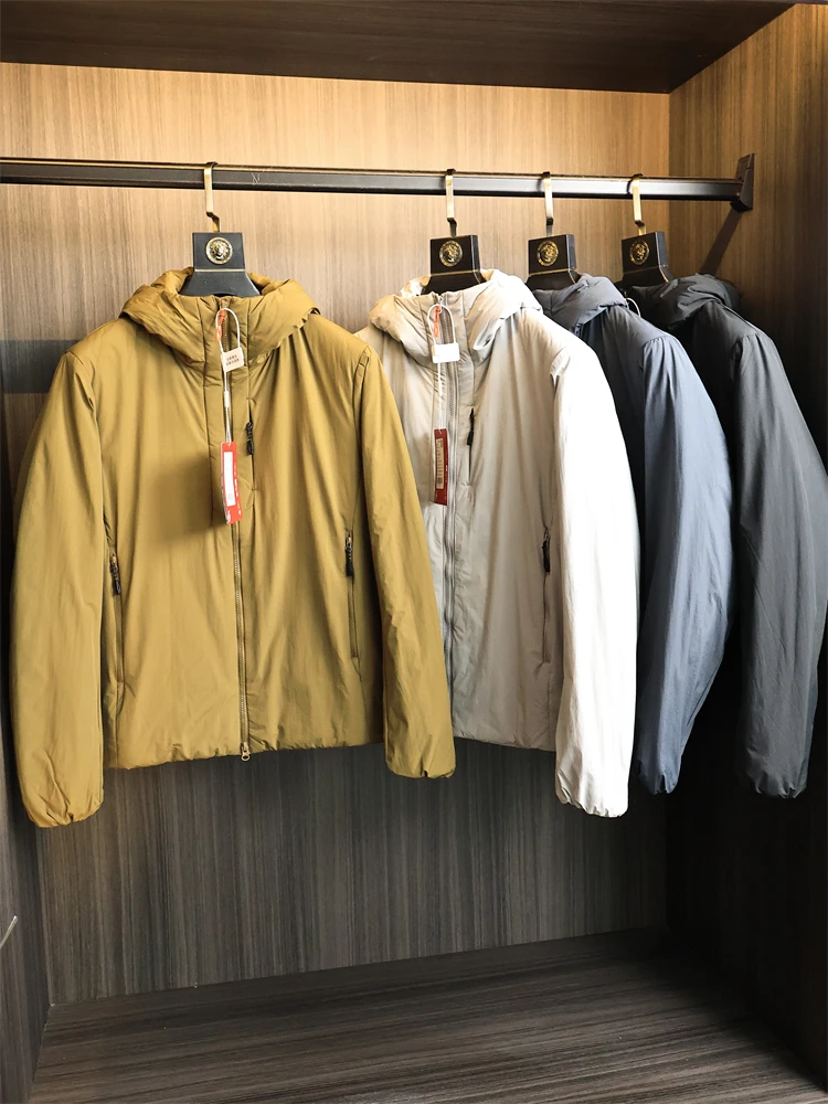 

Lightweight Waterproof Outdoor Men's Cotton Jacket Hooded Thickened Warm Fashion Urban Style Casual Long Sleeve Zipper Closure