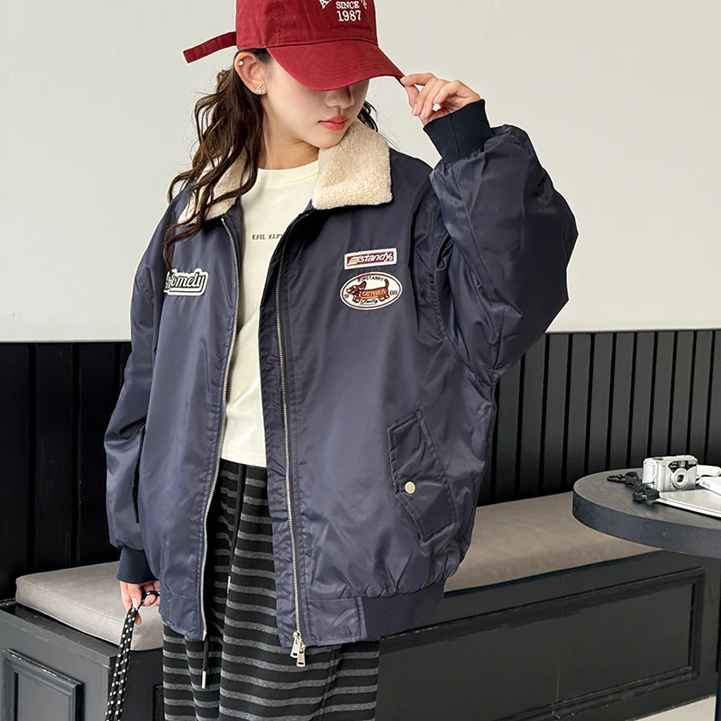 سترة شتوية مبطنة سميكة للفتيات، معطف قطني دافئ ودافئ، ملابس خارجية للأطفال الكبار #1