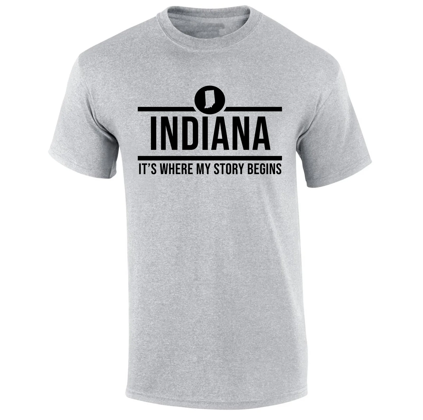 Mens Indiana T Shirt It's Where My Story Begins