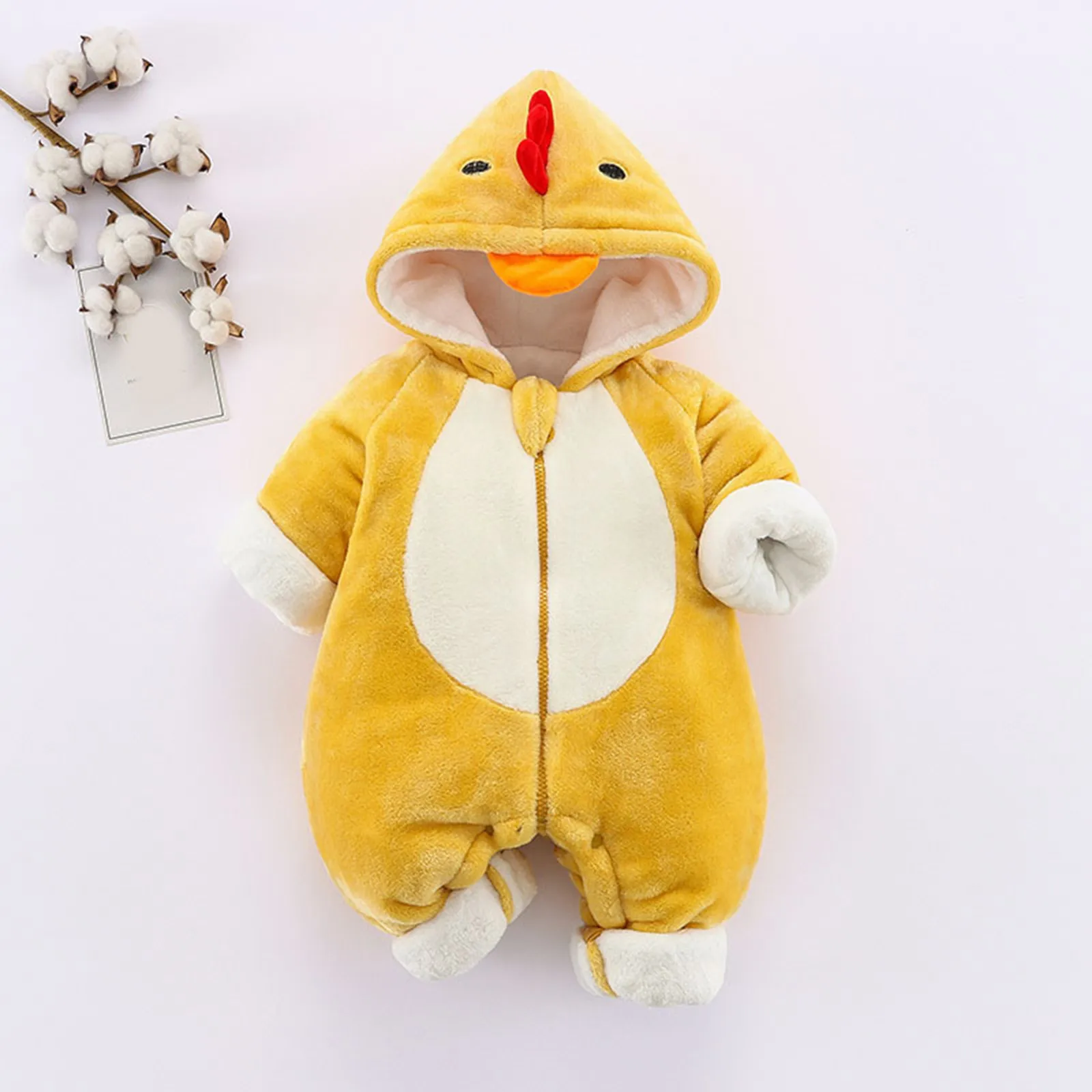 

Cute Newborn Baby Clothes Warm Fleece Jumpsuit for Newborns Winter Cartoon Toddler Romper Thicken Infant Baby Clothing Set 0-18M