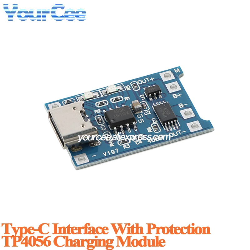 20pcs/1pc TP4056 1A Linear Lithium Li-ion Cell Battery Charger Charging Board Module Protection Mini Micro Type-C USB