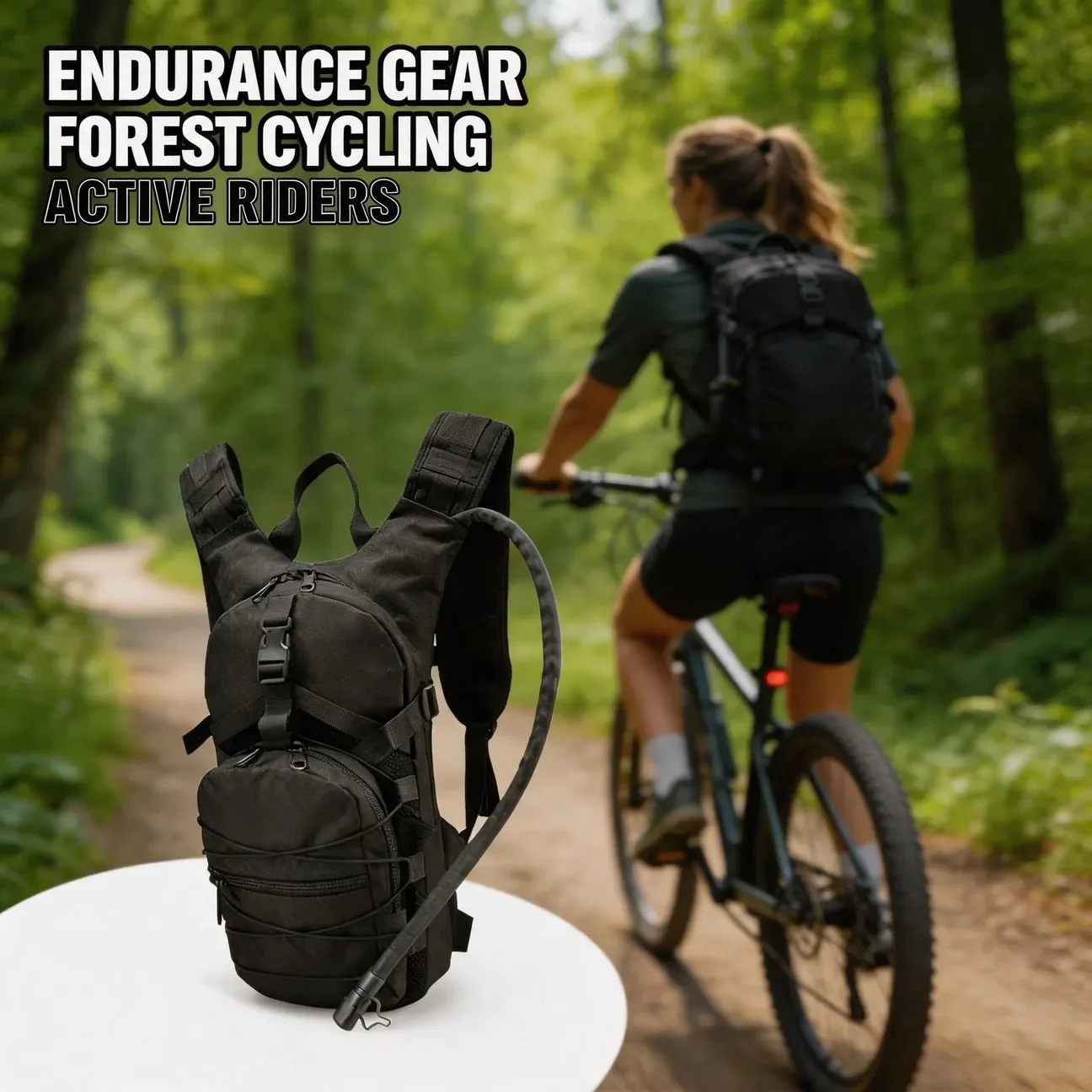 Cycling Hiking Mountaineering Backpack Bag With Water Bladder Hose for Daily Commute