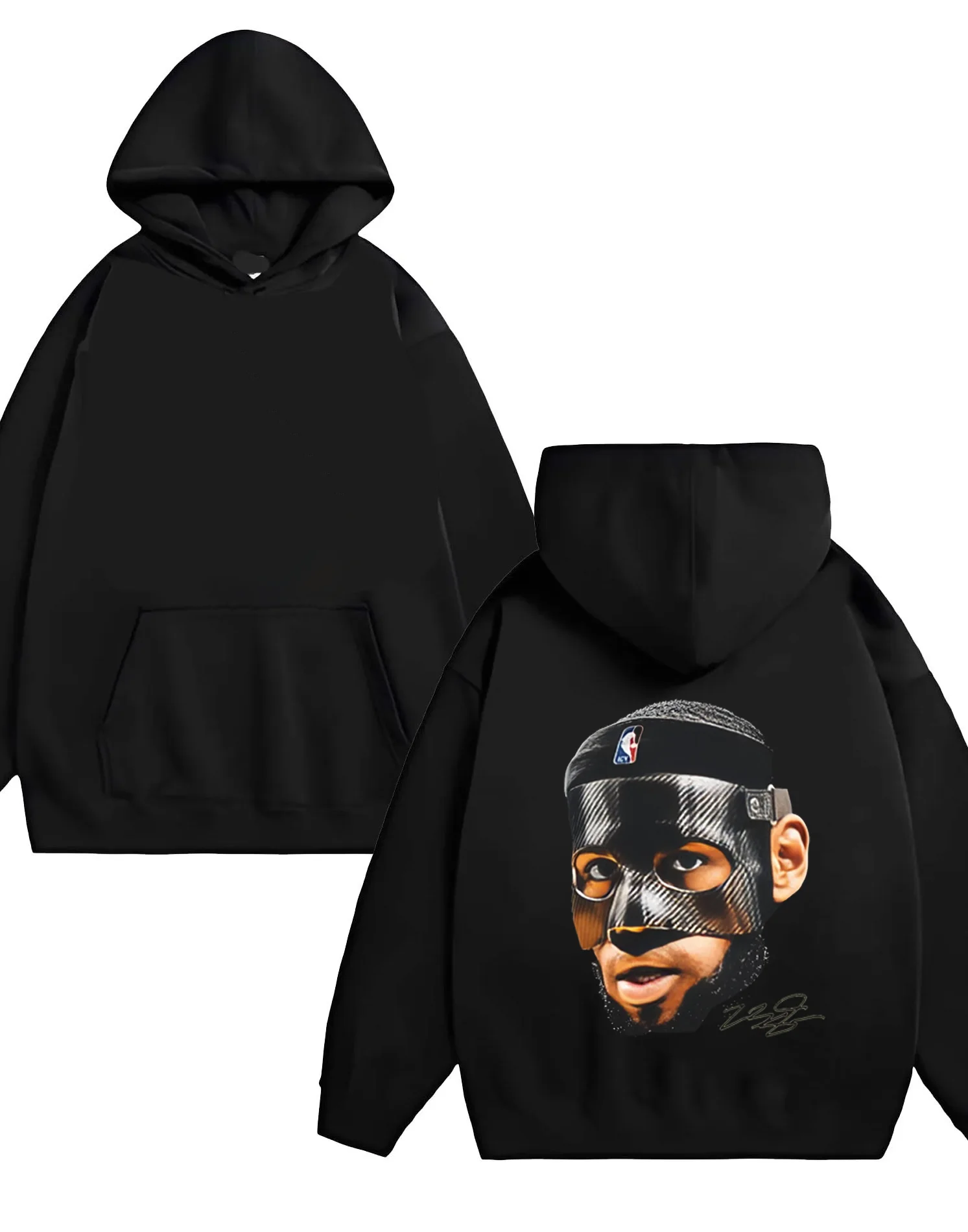 

2025 Новая модная брендовая толстовка с портретным принтом в одном стиле для мужчин и женщин, повседневная свободная толстовка с капюшоном 330G