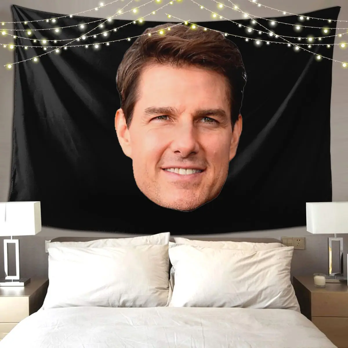 

Том круиз лицо вырез гобелен хиппи настенный эстетический домашний декор гобелены для гостиной спальни комната в общежитии