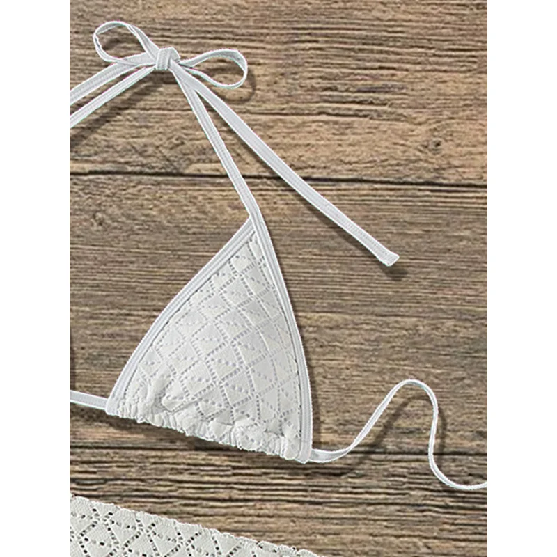 Three-Piece Set with Tie Backless Mesh Skirt Bikini Sexy Hot-Selling In-Stock Swimsuit Women's Swimwear