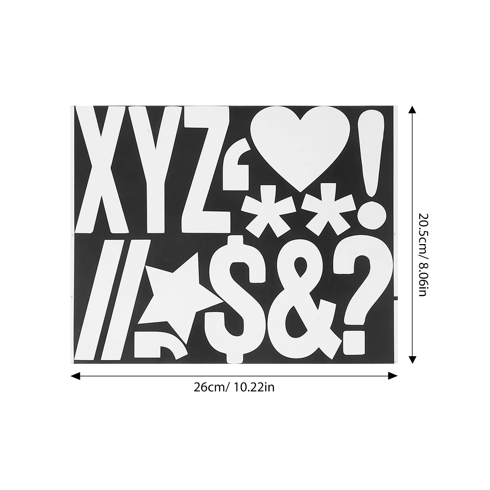 PVC Letter Number Stickers 8 Sheets Self Adhesive Outdoor Decals for Trash Bins Mailboxes and Signs